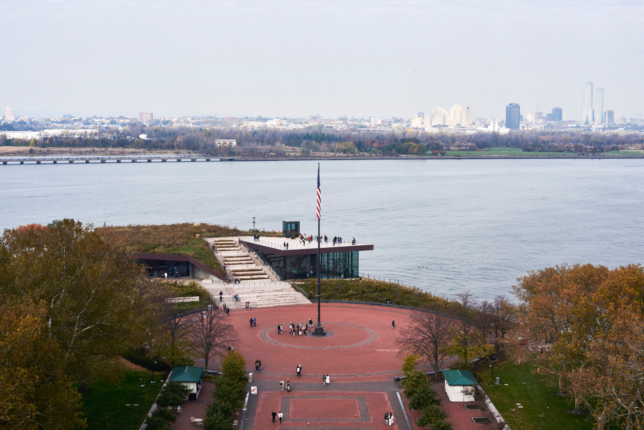 Harbour landscape and public space looking towards Manhattan