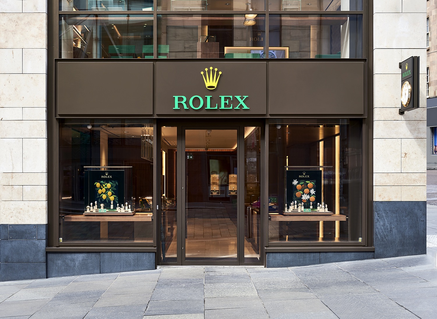 Rolex retail exterior, final retouched image